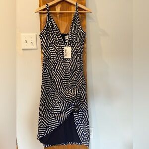 Averie Dilla Draped Midi Dress NWT Medium